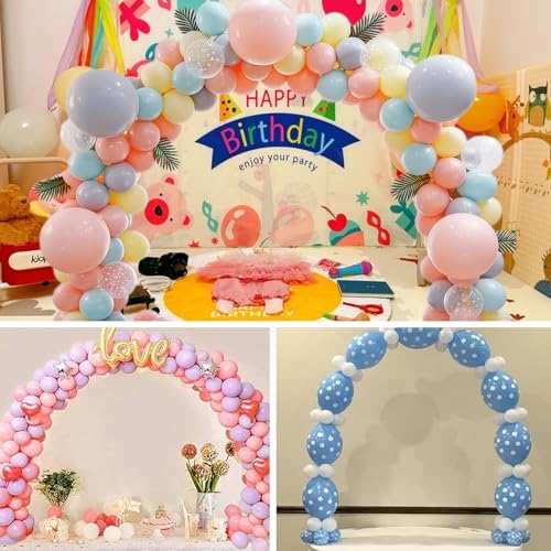 13ft Table Balloon Arch Stand Frame for Party Decorations, White in White, alternate view 6