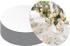 13PCS Round Mirror Plates for Wedding Decorations, 10“ Flat Circle Mirror Trays for Table Centerpieces, Acrylic