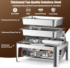 13QT Roll Top Chafing Dishes for Buffet: Chafers and Buffet Warmers Sets, alternate view 6