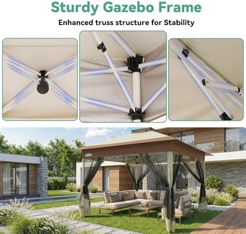 13x13 FT Pop up Gazebo on Clearance - Outdoor pop up Canopy Tent, carpas para Patio, Shelter - Screen Tents with, alternate