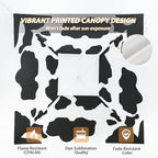 13x13 Pop Up Canopy Tent, Auto Extended Eaves, Cow Print, alternate view 6