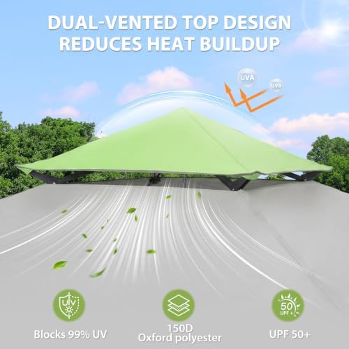 13x13 Pop Up Canopy Tent, Auto Extended Eaves, Gray in Gray, alternate view 4
