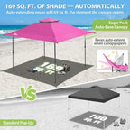 13x13 Pop Up Canopy Tent, Auto Extended Eaves, Light Pink in Light Pink, alternate view 4