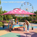 13x13 Pop Up Canopy Tent, Auto Extended Eaves, Pink Mushroom, alternate view 2