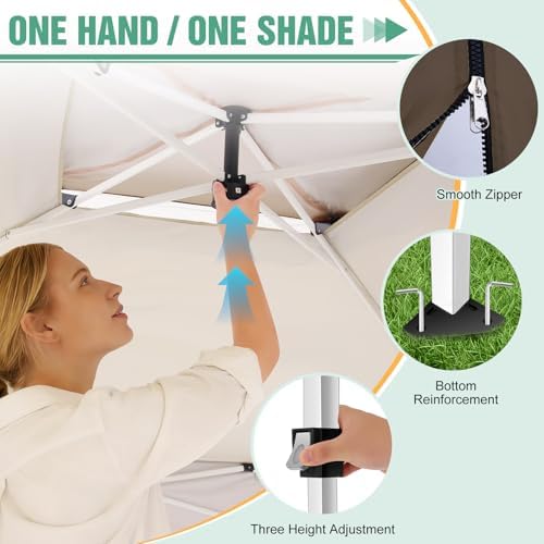 13x13 Pop Up Canopy Tent Gazebos On Clearance- Upgrade Metal Outdoor Canopy Waterproof - Portable Gazebo with, alternate view