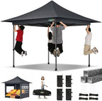 13x13 Pop Up Canopy Tent Heavy Duty with Auto-Extending Eaves