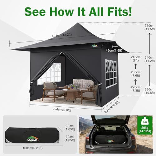 13x13 Pop up Canopy with 4 Sidewalls, Heavy Duty Tent for Parties, alternate view 7