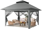 13x13 Pop Up Gazebo for Patio, Backyard, Deck - Dark Gray in Dark Gray