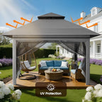 13x13 Pop Up Gazebo for Patio, Backyard, Deck - Dark Gray in Dark Gray, alternate view 6