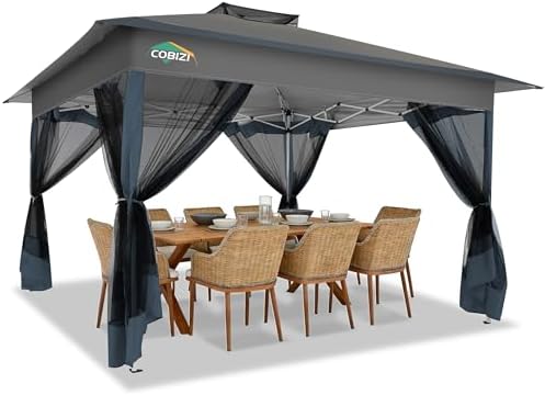 13x13 Pop up Gazebo on Clearance, Outdoor pop up Canopy Tent, carpas para Patio, Shelter - Screen Tents with, alternate view
