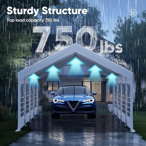 13x26 Heavy Duty Party Tent Outdoor Canopy with Storage Bags, alternate view 6