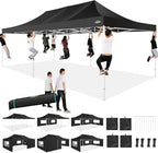 13x26 Heavy Duty Pop Up Canopy Tent with Sidewalls, Easy Up Canopy