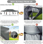 13x26 Pop Up Canopy Tent, Heavy Duty Canopy(Gray with 6 Sidewalls), alternate view 3