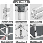 13x26 Pop Up Canopy Tent, Heavy Duty Canopy(Gray with 6 Sidewalls), alternate view 4