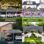 13x26 Pop Up Canopy Tent, Heavy Duty Canopy(Gray with 6 Sidewalls), alternate view 6