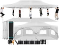 13x26 Pop Up Canopy Tent, Heavy Duty Canopy(White with 6 Sidewalls)