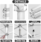 13x26 Pop Up Canopy Tent, Heavy Duty Canopy(White with 6 Sidewalls), alternate view 4