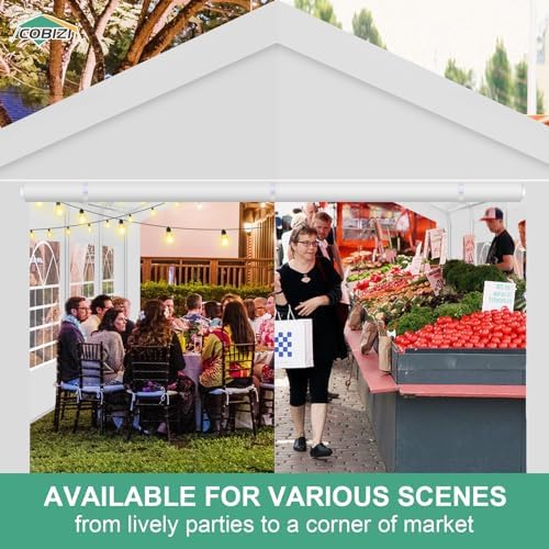 13x26FT Party Tent for Parties Heavy Duty Outdoor Gazebo White Event Shelter Wedding Canopy Carport Commercial, alternate
