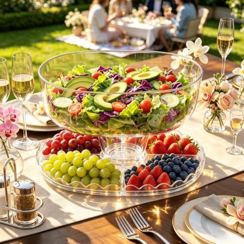 14.8" Acrylic Cake Rack with Oval Top Cover, BPA Free in Oval, alternate view 6