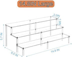 14.8 IN Large Acrylic Perfume Organizer Stand, Clear Display Risers for Perfume, Cologne, Cosmetic, Skincare, alternate view