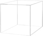 14" Clear Acrylic Display Box with One Open Side No Lid Versatile Square Plexiglass Merchandise Storage Bin or