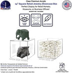14" Clear Acrylic Display Box with One Open Side No Lid Versatile Square Plexiglass Merchandise Storage Bin or, alternate