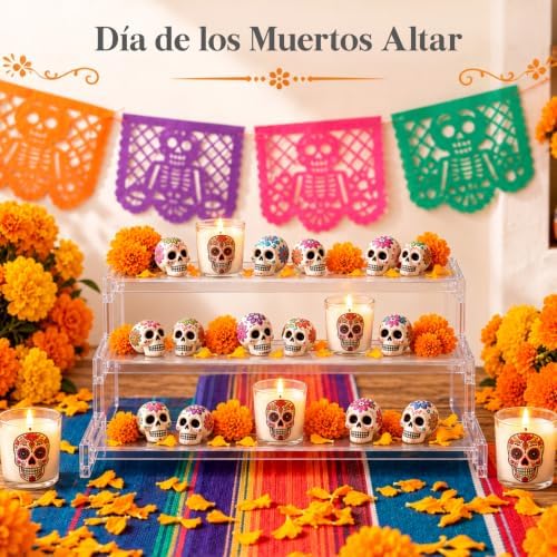 14′′ Display Riser, Dia De Muertos Altar Ofrenda Decorations, 1 Pcs in Clear, alternate view 3