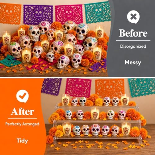 14′′ Display Riser, Dia De Muertos Altar Ofrenda Decorations, 1 Pcs in Clear, alternate view 6