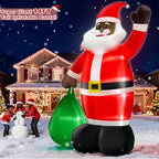 14 Ft by 8.5 Ft Giant Christmas Inflatable Black Santa Holding Gift Bag, African American Christmas Decorations, alternate