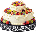 14'' Halloween Cake Stand Round Metal Black Cupcake Display Holder in Black