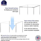 14 Inch Acrylic Display Riser Box with One Open Side No Lid Hollow Versatile One Piece Clear Square Retail, alternate view 5