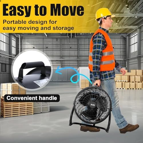 14 Inch Drum Fan Heavy Duty Metal with Handle 2300 CFM, alternate view 7