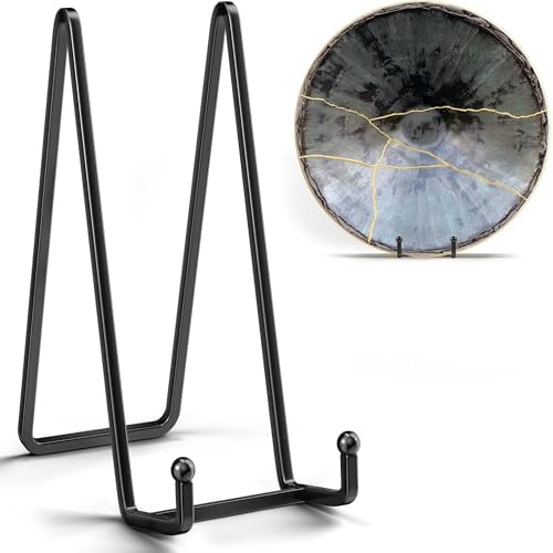 14 Inch Heavy Duty Plate Stand (2 Pack) - Metal Display Easel for Large Plates, Platters, Picture Frames