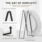 14 Inch Heavy Duty Plate Stand (4 Pack) - Metal Display Easel for Large Plates, Platters, Picture Frames, Signs, alternate