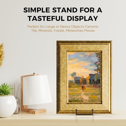 14 Inch Heavy Duty Plate Stand (4 Pack) - Metal Display Easel for Large Plates, Platters, Picture Frames, Signs, alternate