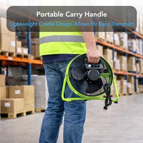 14-Inch High-Velocity Industrial Floor Fan, alternate view 4