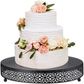 14 Inch Round Wedding Cake Stand for Cupcakes & Desserts, Black in Black