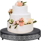 14 Inch Round Wedding Cake Stand for Cupcakes & Desserts, Black in Black