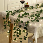 14 Pack 98ft Fake Ivy Vines, Artificial Ivy Garland with 100 LED String Lights, Hanging Plants Greenery Backdrop, alternate