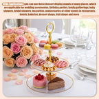 14 Pack Clear Plastic Cake Stand Set 2 and 3 Tier Dessert Stand in Clear, alternate view 6