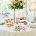14 Pcs Dessert Table Display Set, Thick Plastic Cupcake Stands, 4 x Three-Tier and 4 x Two-Tier Cupcake Stands, alternate