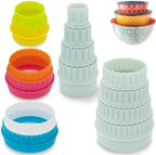 14 Pieces Display Stands for Pyrex Round Bowls, Bowl Display Stands for Pyrex Bowls, Cabinet Organizer Bowls