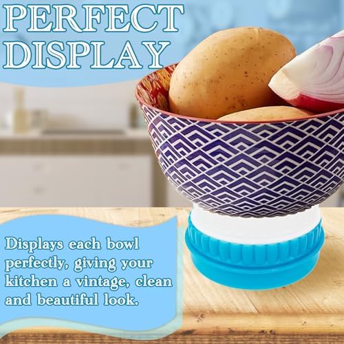 14 Pieces Display Stands for Pyrex Round Bowls, Bowl Display Stands for Pyrex Bowls, Cabinet Organizer Bowls, alternate view