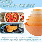 14 Pieces Display Stands for Pyrex Round Bowls, Bowl Display Stands for Pyrex Bowls, Cabinet Organizer Bowls, alternate view