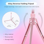 14'' Pink Selfie Ring Light with 62'' Tripod Stand and Phone Holder, Dimmable LED Phone Ringlight for, alternate view 6