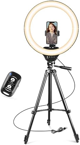 14" Ring Light with Tripod Stand, LED Circle Light with Phone Holder, for Photo Selfie, Video Recording, Zoom