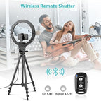 14" Ring Light with Tripod Stand, LED Circle Light with Phone Holder, for Photo Selfie, Video Recording, Zoom, alternate view