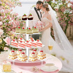 14'' Width XL Large Cupcake Stand 4 Tiered Acrylic Glass Round Cake Stand in Clear, alternate view 4