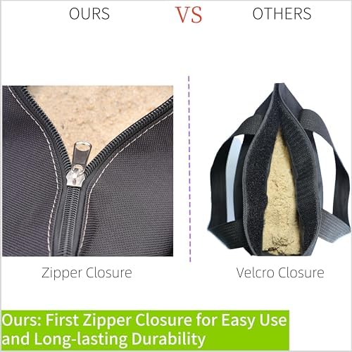 140 LBS Zipper Top Sand Bags for Canopy Legs (Without Sand)-Canopy Weights, alternate view 4