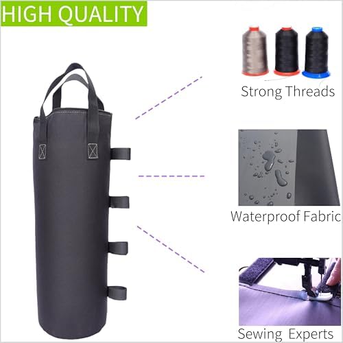 140 LBS Zipper Top Sand Bags for Canopy Legs (Without Sand)-Canopy Weights, alternate view 6